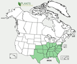 Distribution map of rivercane